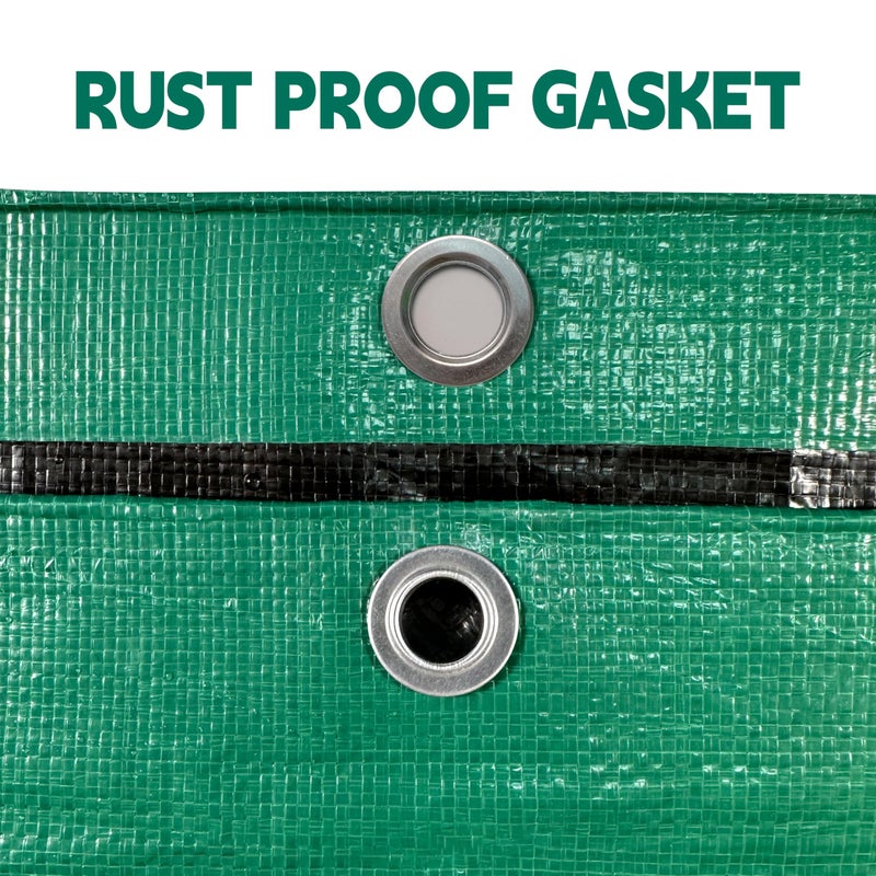 MVPNET Tarp 10x12 ft Heavy Duty 100% Waterproof 10mil,UV Resistant,Durable Grommets and Reinforced Edges Green/Black Tarp for Camping, Swimming Pools,Car Coverage -by MVPNET - Image 2